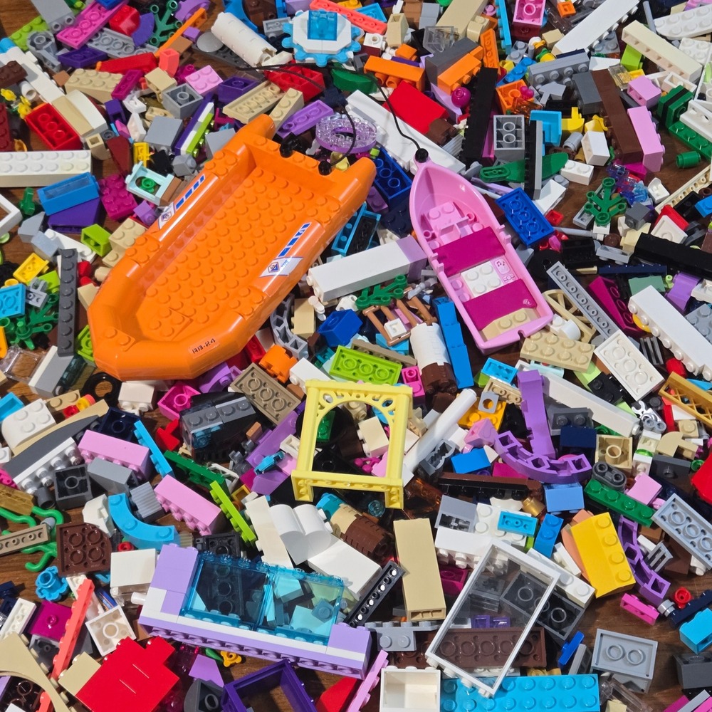 Lego Bulk Bricks and Pieces Lot Mixed Colors Specialty Parts Boats Windows MOC